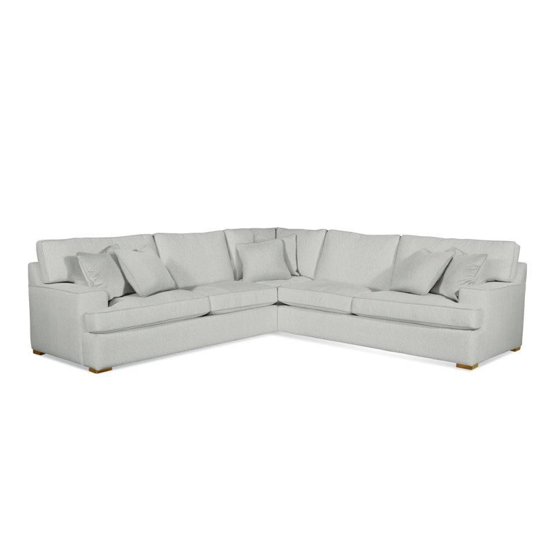 Bridgetown 3 - Piece Upholstered Sectional, Havana Finish, Stone Crypton Performance; 0884-83