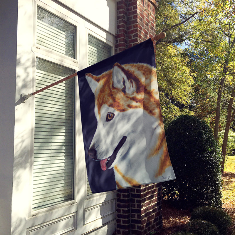 Drapeau de jardin sibérie husky, H 28 po x l 40 po