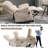 23" Seat Width And High Back Large Size Beige Chenille Power Lift Recliner Chair With 8-Point Vibration Massage And Lumbar Heating-1933452688