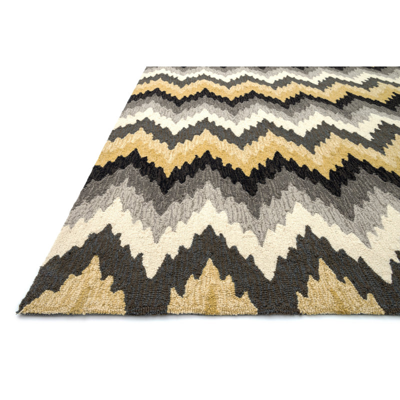 Tapis gris/beige crocheté à la main Francesca