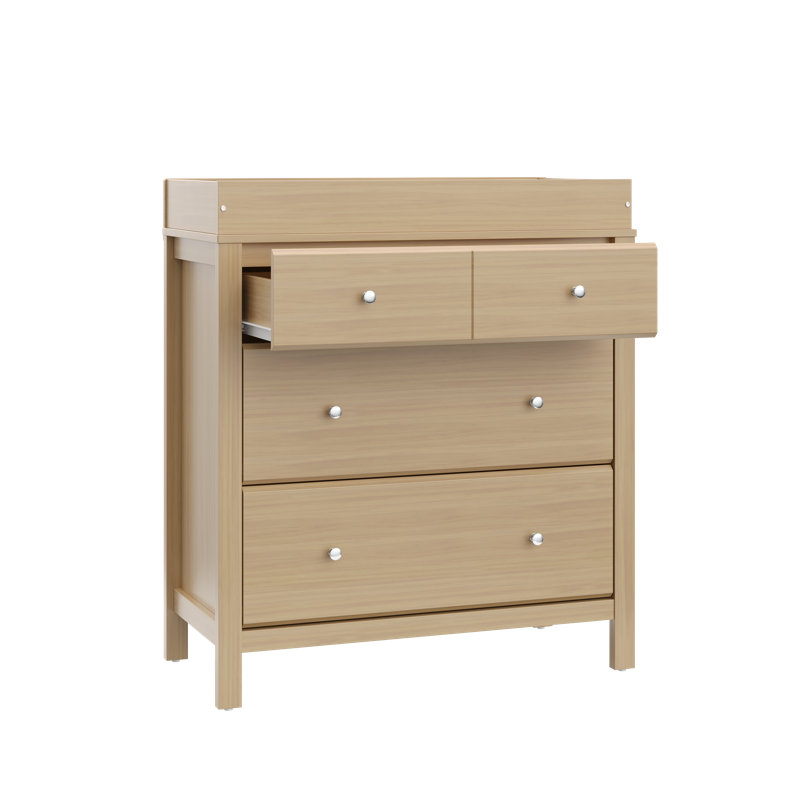 Driftwood Brown 3-Drawer Dresser with Removable Changing Topper