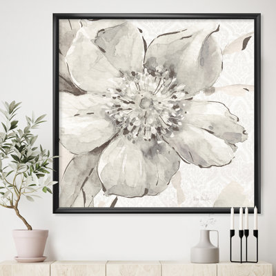 «Indigold Gray Peony III», reproduction d'art sur toile
