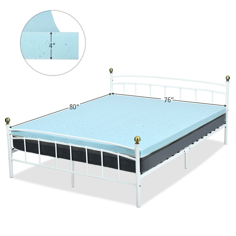 Surmatelas en mousse viscoélastique 4 ", Très grand