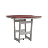 Berlin Gardens Hudson Marine Matte White Base 40″ Square Bar Table