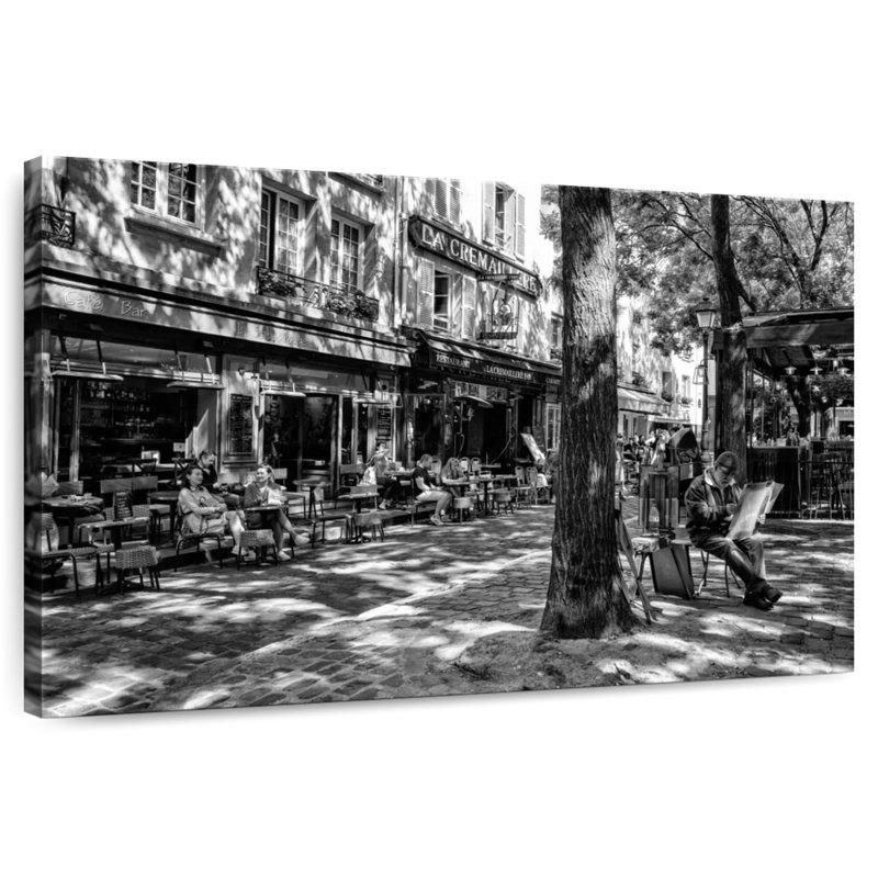 Sirci Montmartre noir - Place du Tertre, H 32 po x l 48 po