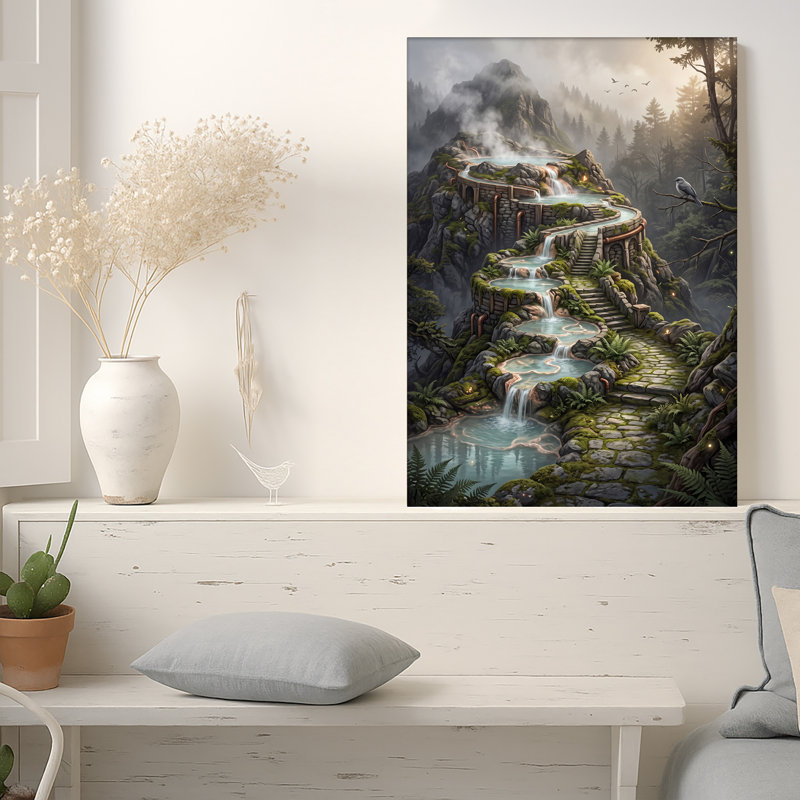 Art mural sur toile Misty Mountain, 36"H x 24"W
