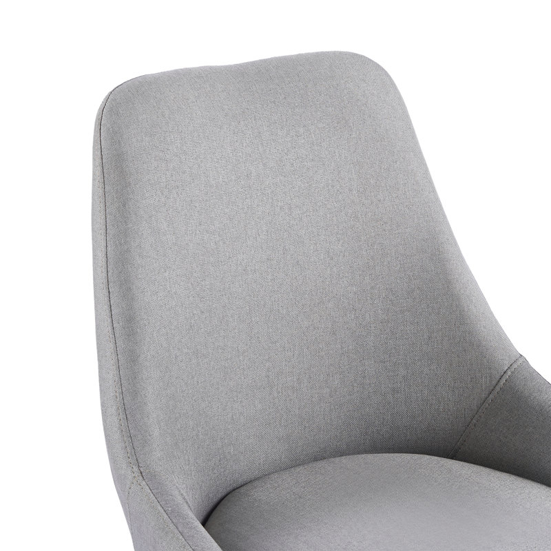 Eddy Set of 2 Fabric Dining Chairs, Light Grey