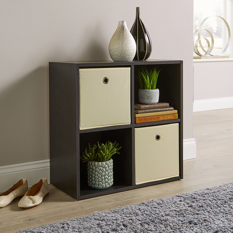 Steib 2x2 Storage Cube Bookcase Unit, Black