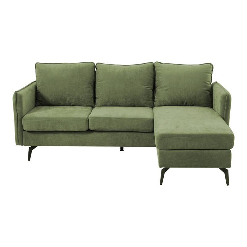 3 Seater Linen Sofa, Green