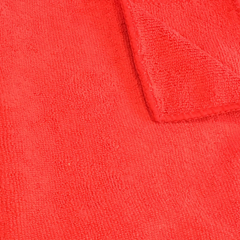 Smart Choice 16x16 Microfiber Cleaning Cloths (Pack of 12), 12" W x 12" L, Red