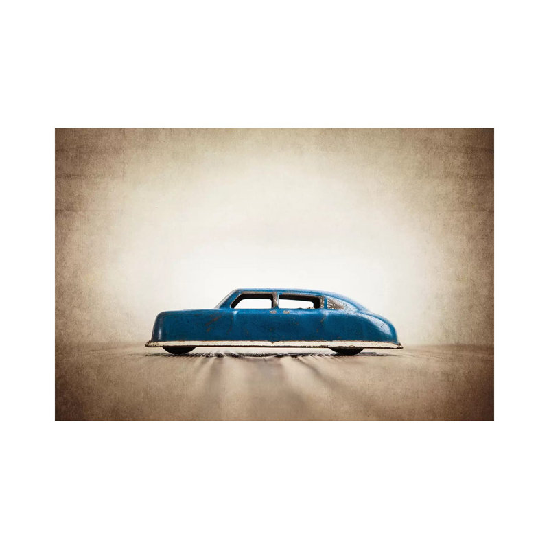 Argo Blue Sedan - Print on Canvas, 101.6 cm H x 66.04 cm W x 1.91 cm D, Wrapped Canvas
