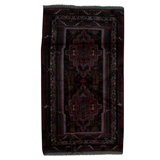 Hand-Knotted High-Quality Black/Red Area Rug