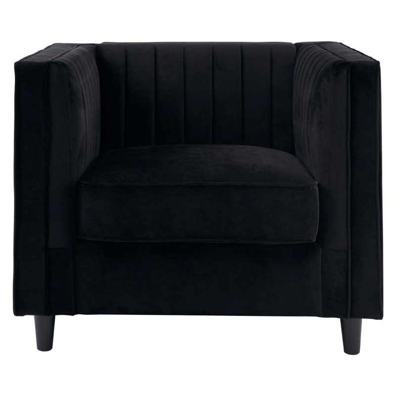 Lia Upholstered Armchair, Black