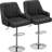 George Bar Stools Set of 2, Adjustable Swivel Barstools, Faux Leather Bar Chairs, Upholstered Counter Height with High Backrest Stool for Kitchen Island, Black-69536611