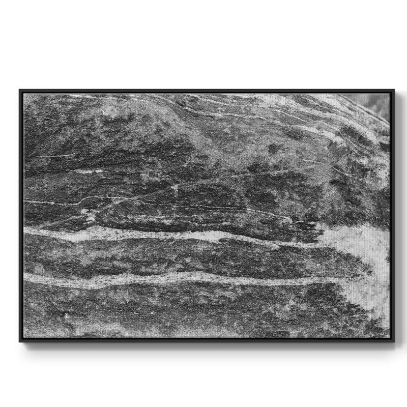 Found Textures X - Toile encadrée de qualité supérieure - prête à être accrochée, Toile encadrée noire