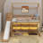 Twin Size Wood House Loft Bed With Shelves And Light-1839574522