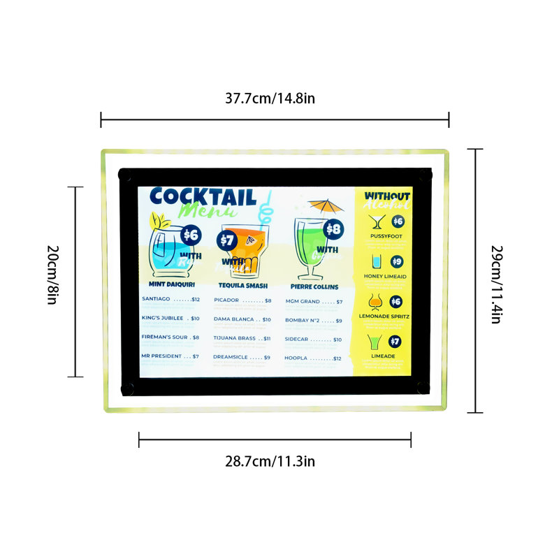 LED Backlit Poster Display Frame