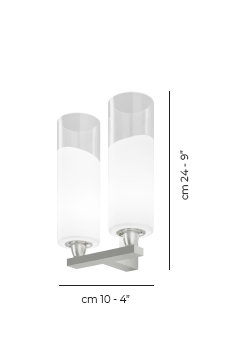 Lio Wall Lamp L1P Crystal White Satin Nickel G9 Ul, 9" H x 2" W x 7" D