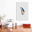 Pingouin bleu et jaune - impression d'art graphique-52800877-52800881