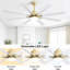 Ventilateur de plafond à profil bas de 66 pouces avec lumières à intensité variable et télécommande intelligente 6 vitesses-1307645587-1307645585