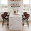 Tabouret de bar pivotant et rembourré moderne avec motif tissé-2006566762-2006566763