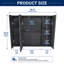 Armoire à pharmacie en aluminium gris avec éclairage DEL de 35 pouces, système antibuée et rangement.