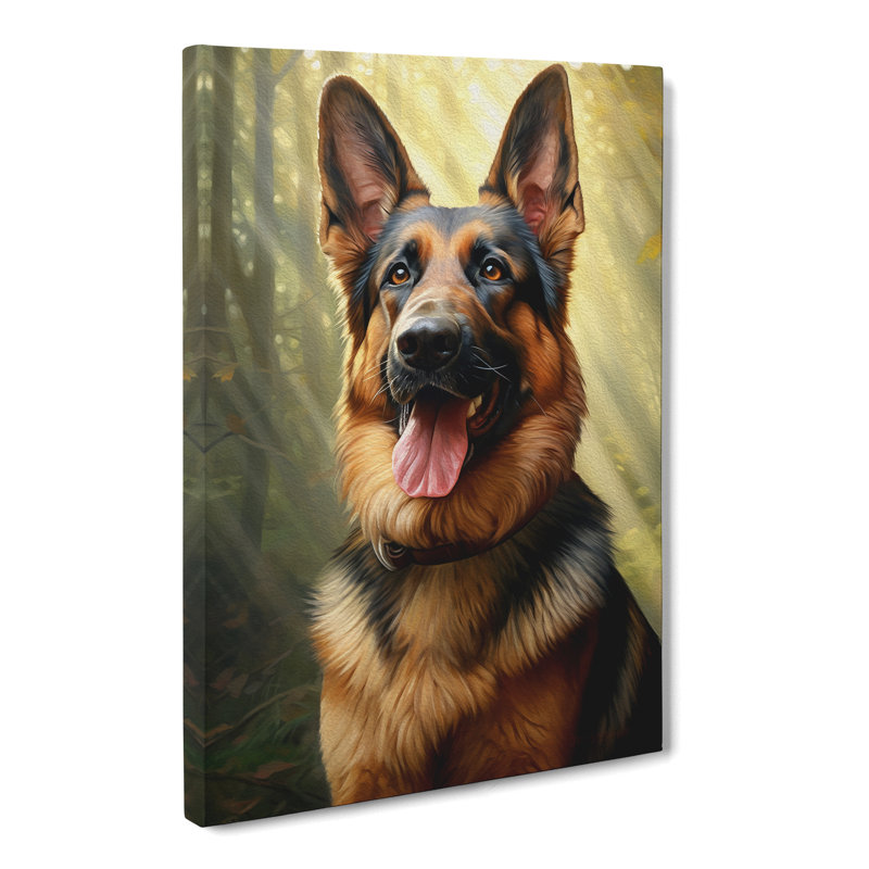 German Shepherd Realism - Wrapped Canvas