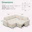 Canapé-lit modulaire avec repose-pieds Abramson-117494830