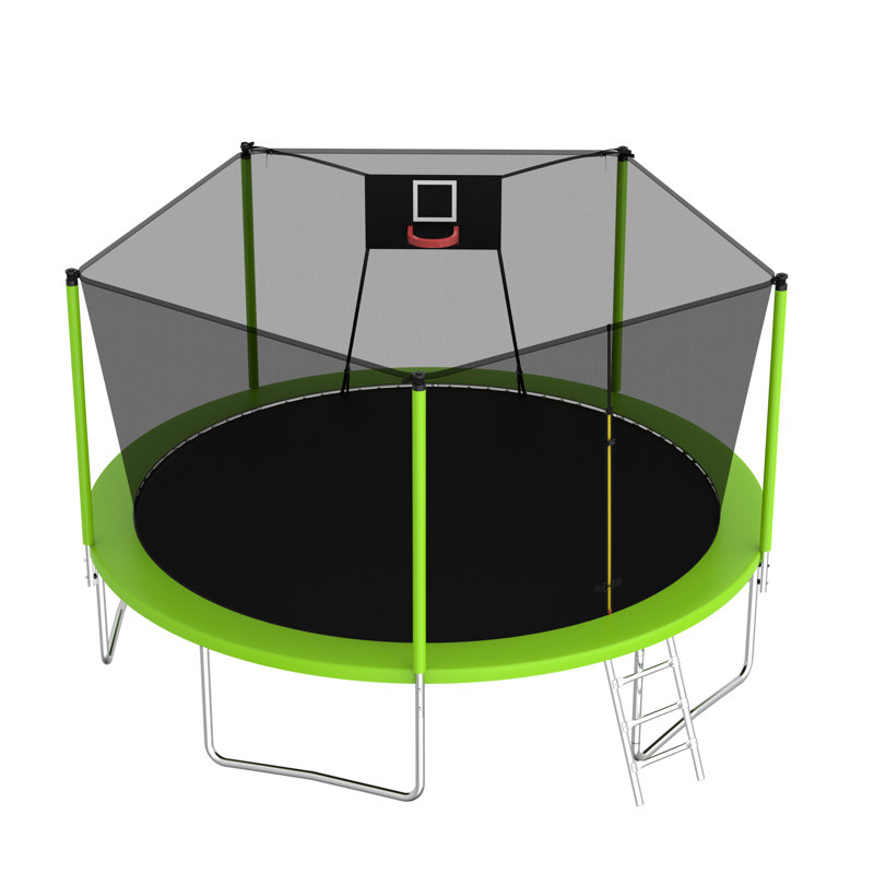 14Ft Trampoline, Green