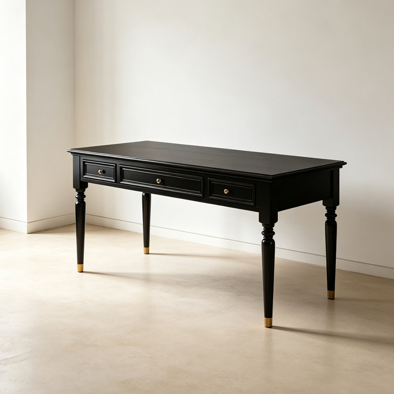 Bureau de rangement simple à 3 tiroirs de style américain, H 31,1 po x l 62,99 po x P 27,55 po
