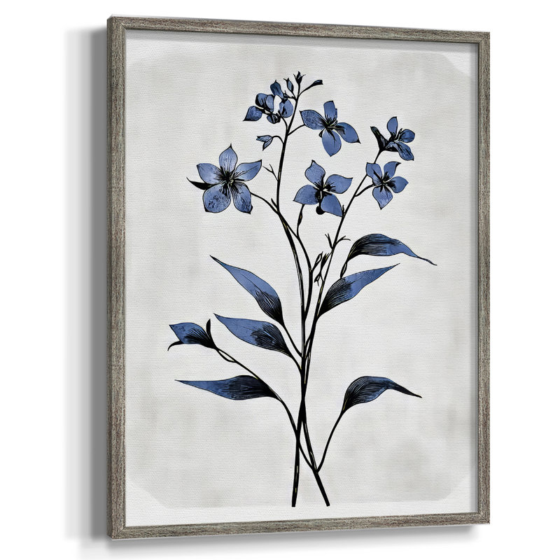 «FLORAL Series», reproduction encadrée en bois massif, H 15 po x l 12 po