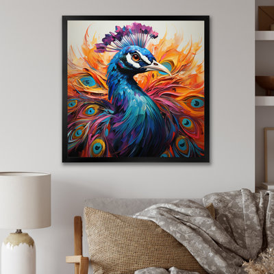 Fauvisme paon rouge fauve sur toile
