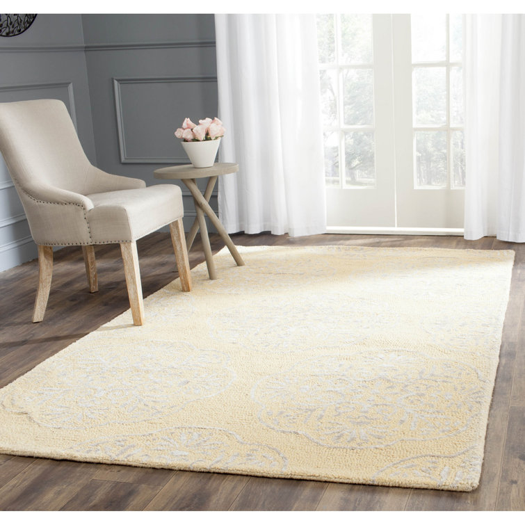 Harger Hand Tufted Wool Damask Rug