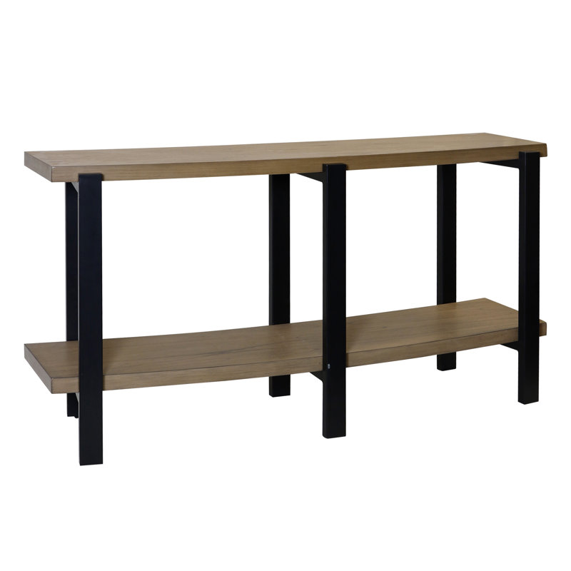 Console courbée - Finition brune et noire