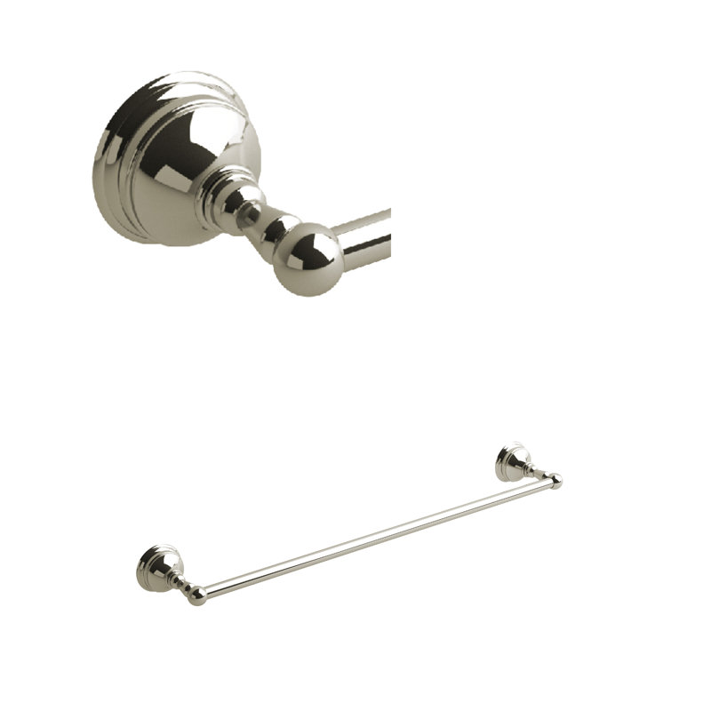 Barre à serviettes 24 po Retro ™, Nickel poli