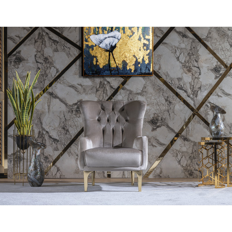 Chaise de style moderne, Polyester taupe