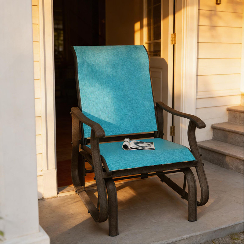 Balancelle de jardin, fauteuil oscillant d'extérieur, Bleu
