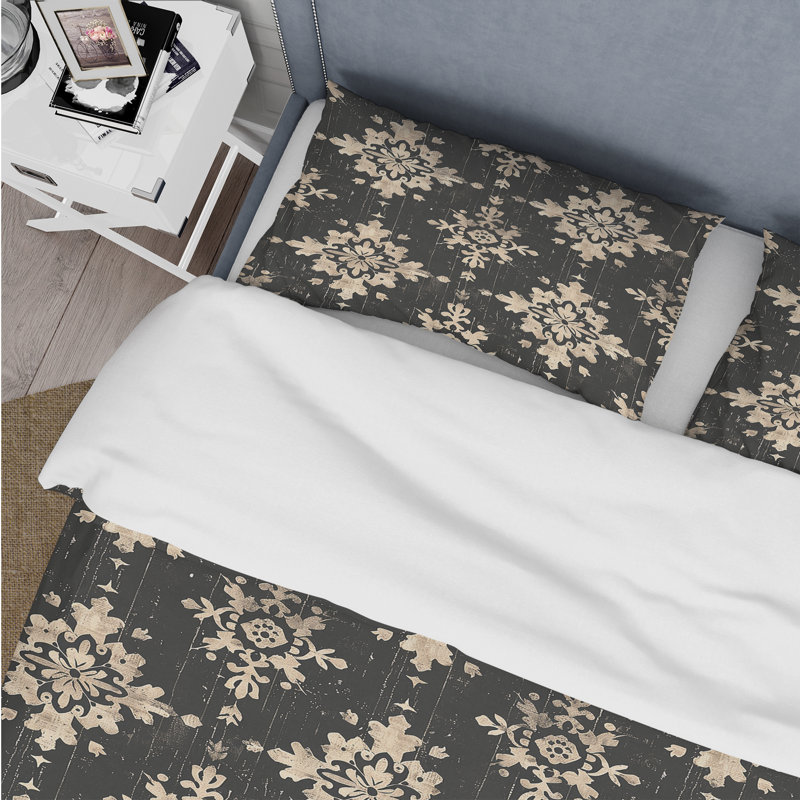 Ensemble de housse de couette Black Rustic Elegance I - Country, Housse de couette simple + 2 taies décoratives st