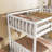 Twin Over Twin Rubber Wood Bunk Bed With 2 Drawers, Convertible Into 2 Twin Beds, Twin Size Bunk Bed With Ladder And Safety Guardrails-2010561865