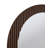 Kolambe 40 X 40 Inch Round Reeding Frame Wall Mirror Brown
