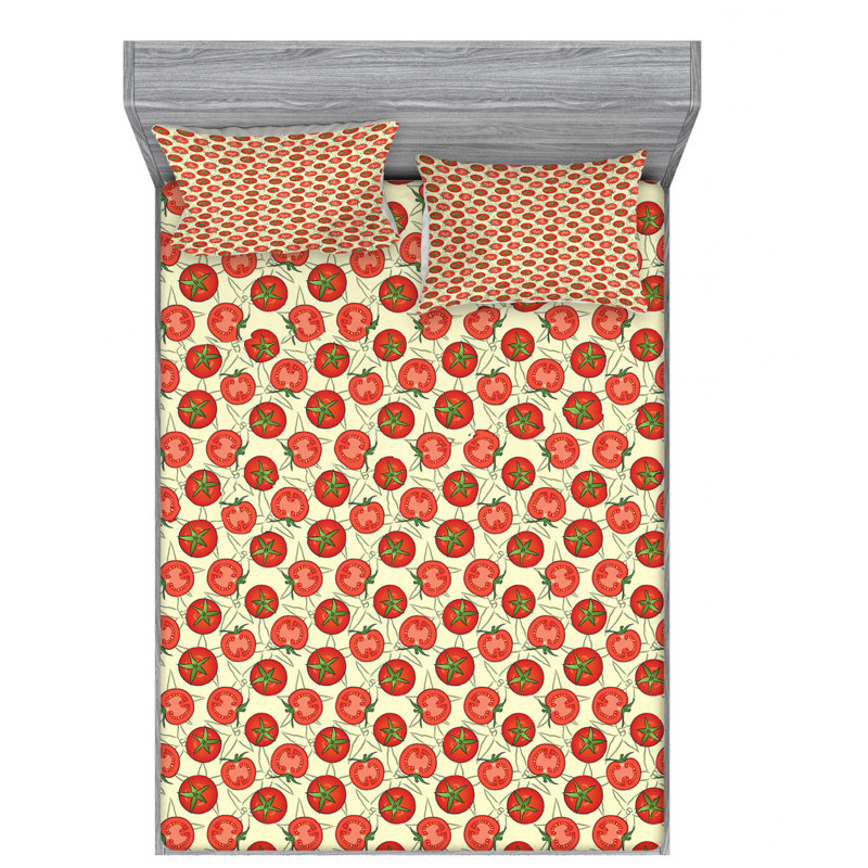 Ensemble de draps Vegan, Ensemble de draps pour lit double avec un drap-hou