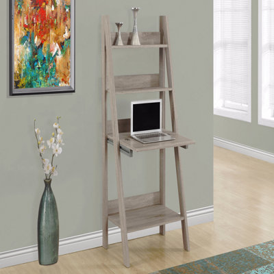 Bureau d'ordinateur en stratifié avec tiroirs de rangement inclinés H 61 po Athulya