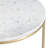2 Piece Marble And Metal Nesting Table Set