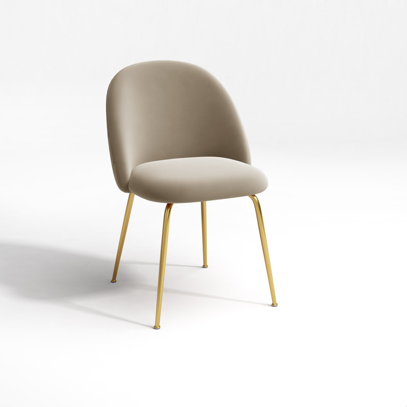 Ella Dining Chair, Gold, Beige