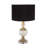 Gold Crystal Room Table Lamp with Black Lampshade