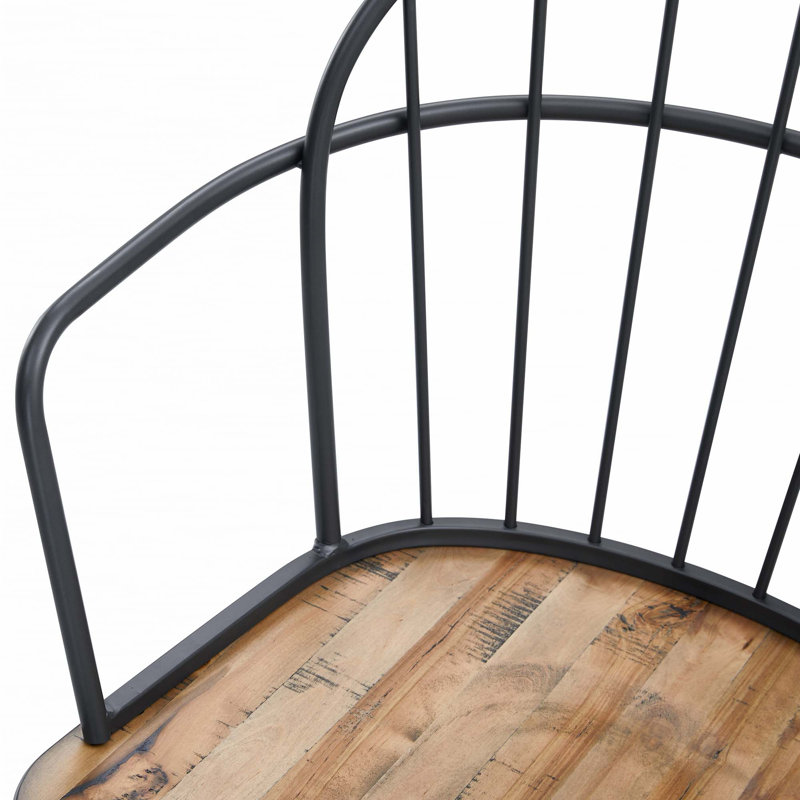 Chaise de salle à manger d'intérieur avec pieds en métal (ensemble de 2)