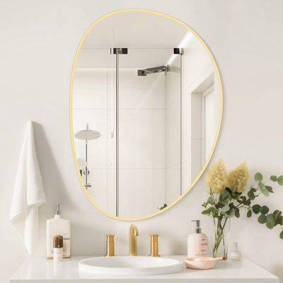 Irregular Wall Mirror, Asymmetrical Wood Mirror