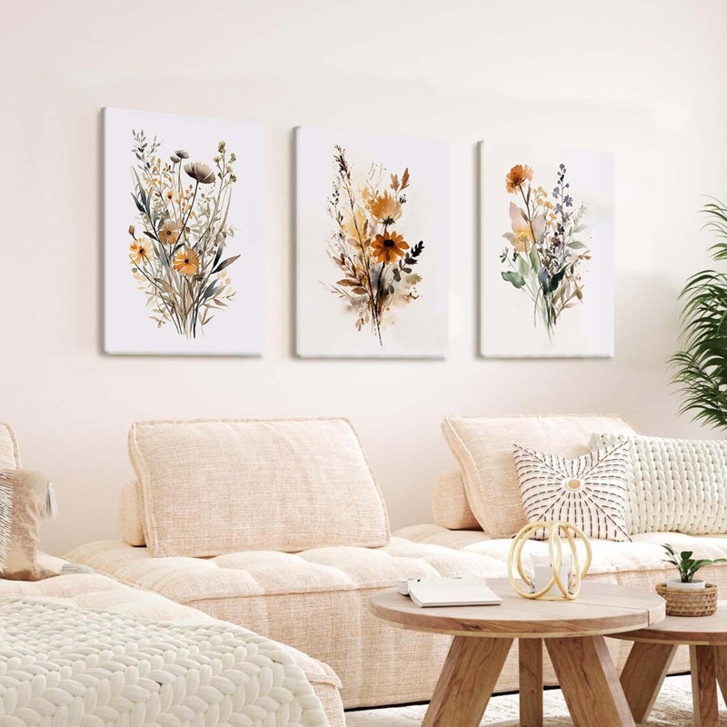 3 Piece Wrapped Canvas Wall Art