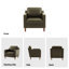 Chaise moderne en similicuir souple de 32 po Barton-1306278296