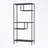 Tall bookcase with 4 open Compartments and Metal Legs